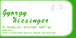 gyorgy wiesinger business card